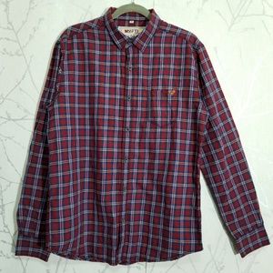 Mufti Jeans Red Plaid Checks Long Sleeve Shirt